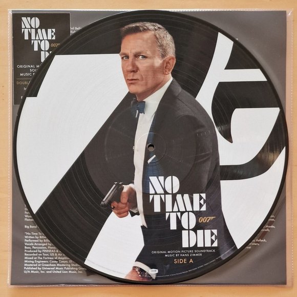 James Bond No Time To Die 2-LP ~Exclusive Double Sided Picture Discs ~Brand New! - Picture 1 of 2